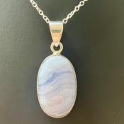 CALCEDOINE ARGENT 925 PENDENTIF