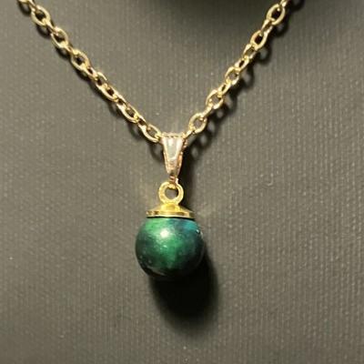 CHRYSOCOLLE PENDENTIF OR