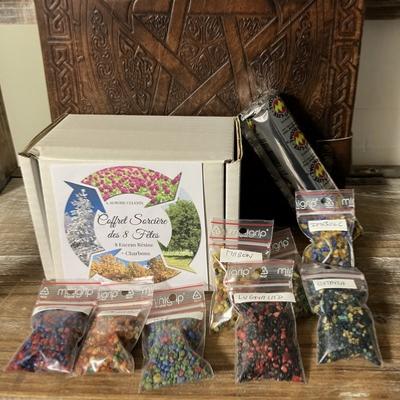 COFFRET SORCIERE 8 ENCENS RESINE 