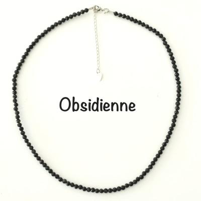 OBSIDIENNE NOIRE COLLIER