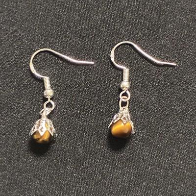 OEIL DU TIGRE BOUCLES D OREILLE