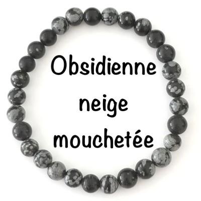 OBSIDIENNE NEIGE BRACELET