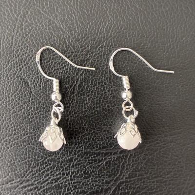 QUARTZ ROSE BOUCLES D O 
