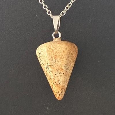 JASPE BEIGE PAYSAGE PENDENTIF 5