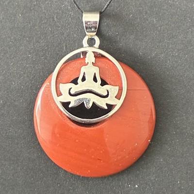 JASPE ROUGE PENDENTIF