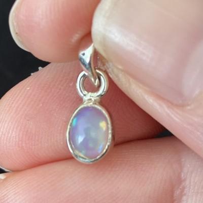 OPALE NOBLE ARGENT 925 PENDENTIF