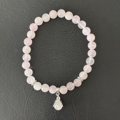 QUARTZ ROSE BRACELET ARGENT