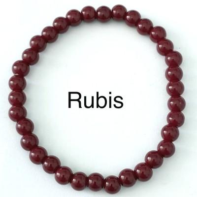 RUBIS BRACELET 6 MM