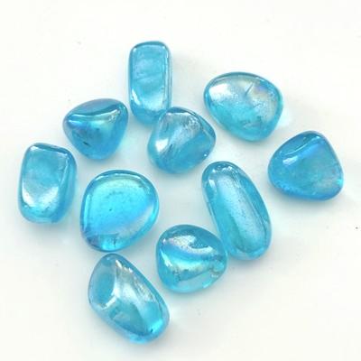 LOT DE 10 PIERRES AQUA AURA BLEUE