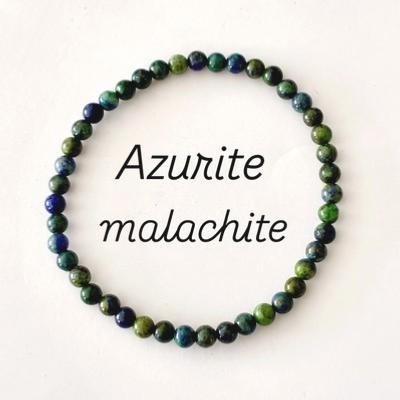 AZURITE MALACHITE BRACELET 4 MM
