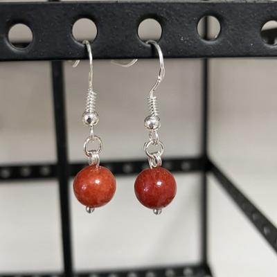 CORAIL ROUGE BOUCLES D OREILLE