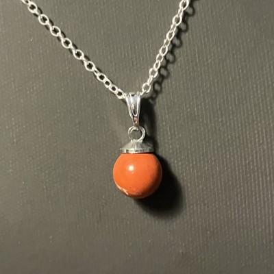 JASPE ROUGE PENDENTIF