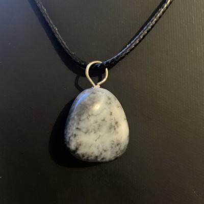 MERLINITE AGATE DENDRITE PENDENTIF