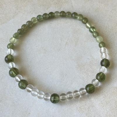 GRENAT VERT QUARTZ BRACELET 4 ET 6 MM