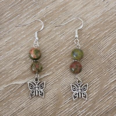 ANIMAL TOTEM PAPILLON BOUCLES D OREILLE