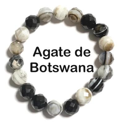 AGATE DE BOTSWANA BRACELET 10 MM