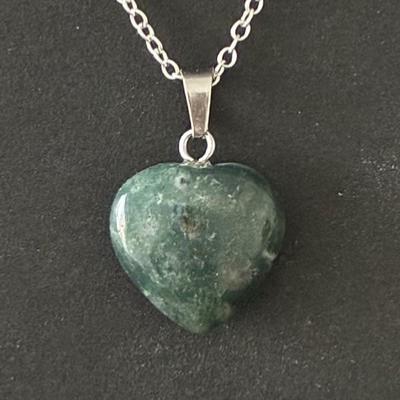 AGATE MOUSSE PENDENTIF COEUR