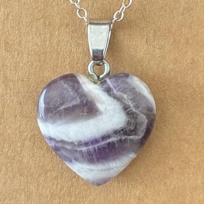 AMETHYSTE PENDENTIF COEUR
