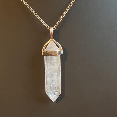 CRISTAL DE ROCHE QUARTZ PENDENTIF