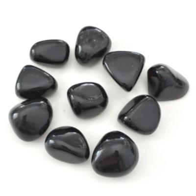 LOT DE 10 PIERRES OBSIDIENNE NOIRE