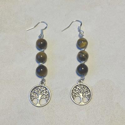 OEIL DU TIGRE  BOUCLES D OREILLE