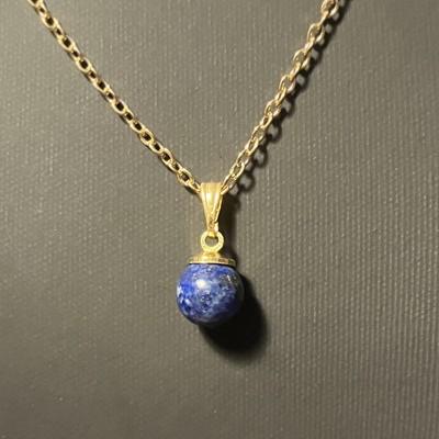 LAPIS LAZULI PENDENTIF OR