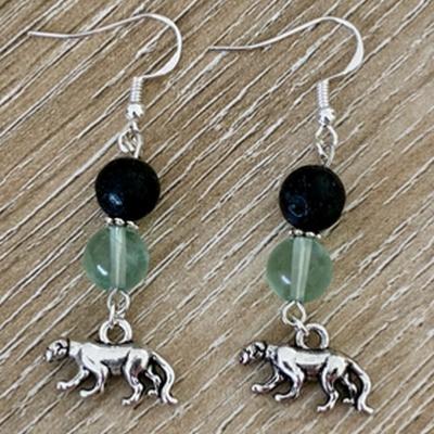 ANIMAL TOTEM PANTHERE BOUCLES D OREILLE
