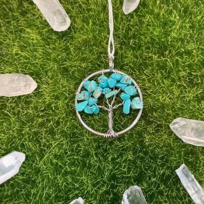 ARBRE TURQUOISE PENDENTIF