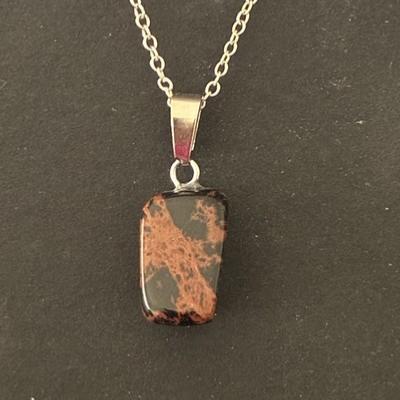 OBSIDIENNE ACAJOU PENDENTIF 2