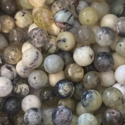 OPALE VERTE PERLE 6 MM