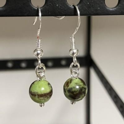 CHRYSOPRASE BOUCLES D OREILLE