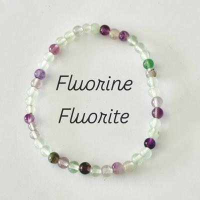 FLUORINE FLUORITE BRACELET 4 MM