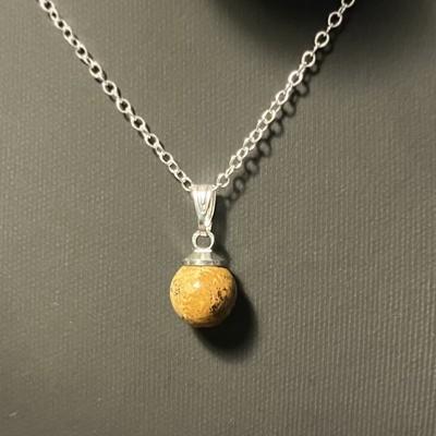 JASPE BEIGE PAYSAGE PENDENTIF