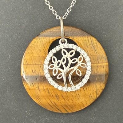 OEIL DU TIGRE PENDENTIF ARBRE