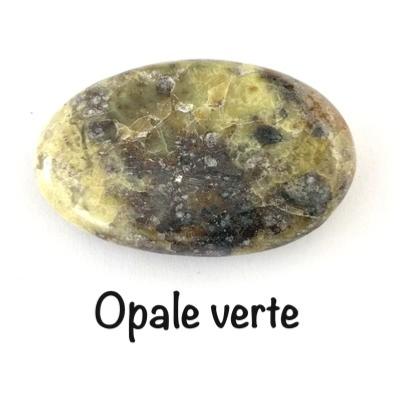 OPALE VERTE PIERRE PLATE