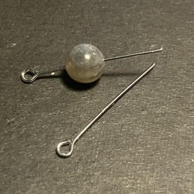 10 Tiges Perles Argent + 1 Lot Alphabets Carrés IDNVFY - Accessoires Porte-clés DIY, Métal Et Acrylique