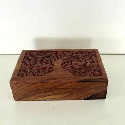 BOITE DE TAROT EN BOIS ARBRE DE VIE