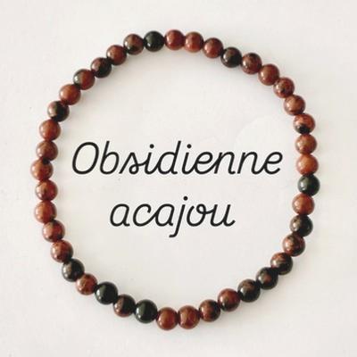 OBSIDIENNE ACAJOU BRACELET 4MM