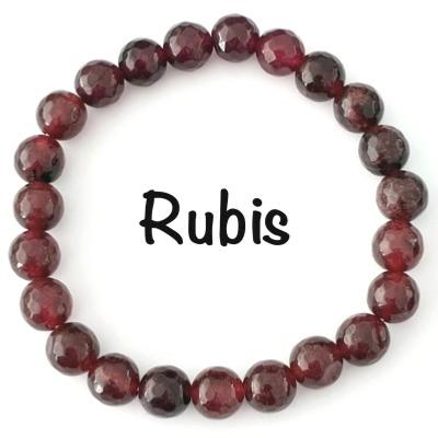 RUBIS BRACELET 8 MM