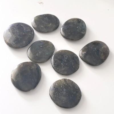 LABRADORITE LOT 8 PIERRES PLATES