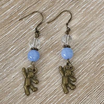 ANIMAL TOTEM OURS BOUCLES D OREILLE