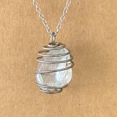TOPAZE BLEUE PENDENTIF