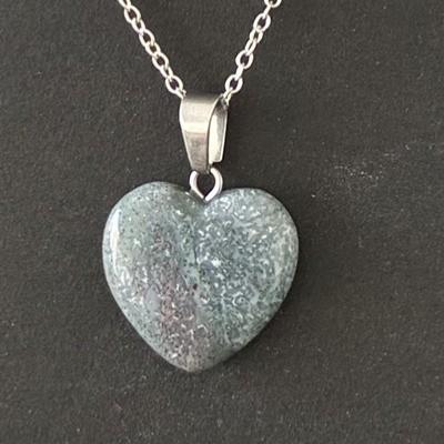 AGATE MOUSSE PENDENTIF COEUR