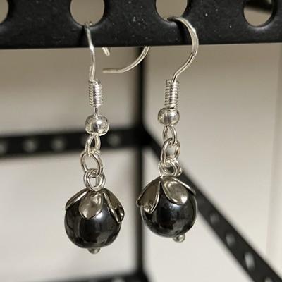 HEMATITE BOUCLES D OREILLE