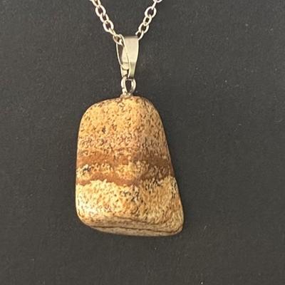 JASPE BEIGE PAYSAGE PENDENTIF 3