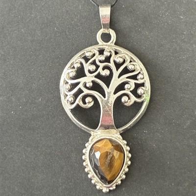 OEIL DU TIGRE PENDENTIF ARBRE