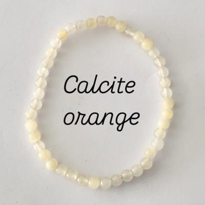 CALCITE ORANGE BRACELET 4 MM