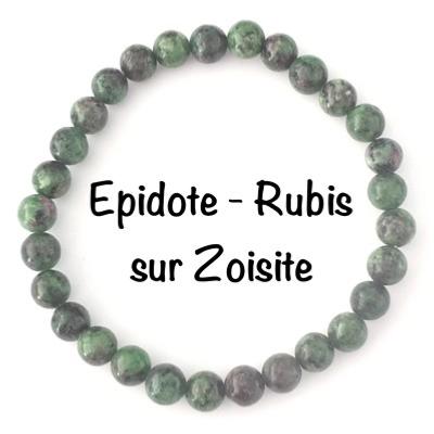 EPIDOTE RUBIS ZOISITE BRACELET