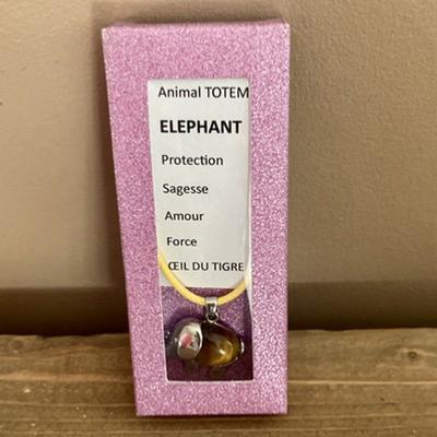 OEIL DU TIGRE ELEPHANT PENDENTIF