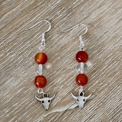 ANIMAL TOTEM TAUREAU BOUCLES OREILLE
